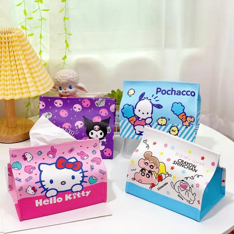 Sanrio Бытовая коробка для салфеток Hello Kitty Kuromi, милый Настольный бумажный диспенсер, держатель для салфеток, автомобильный домашний бумажный ящик для ванной комнаты
Sanrio Бытовая коробка для салфеток Hello Kitty Kuromi, милый Настольный бумажный диспенсер, держатель для салфеток, автомобильный домашний бумажный ящик для ванной комнаты