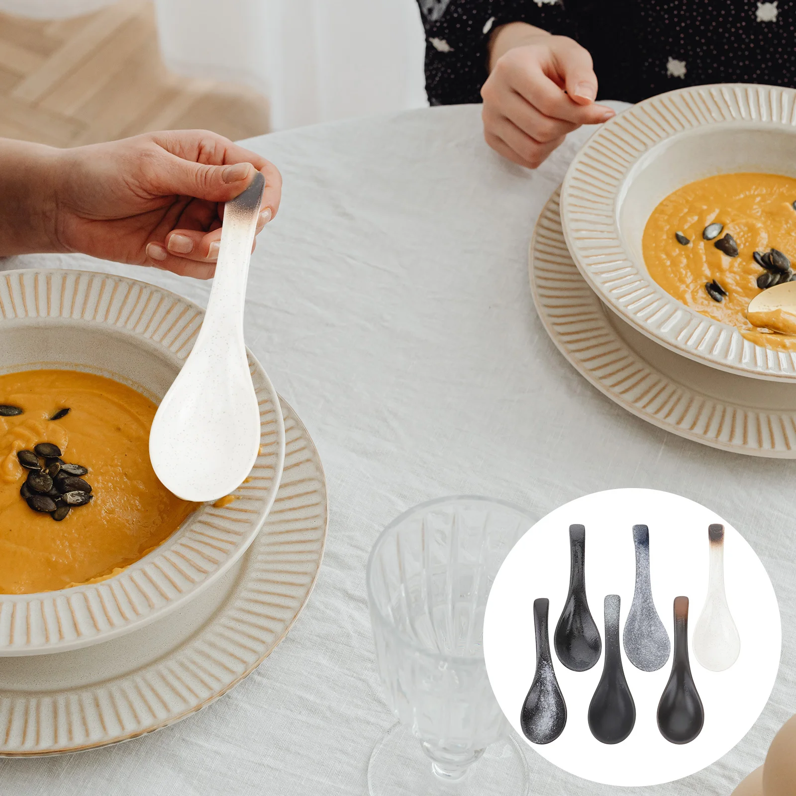 Spoon Spoons Soup Ceramic Rice Serving Chinese Ramen Ladle Noodle Porcelain Japanese Asian Coffeeeating Stirring Tasting Scoop
Spoon Spoons Soup Ceramic Rice Serving Chinese Ramen Ladle Noodle Porcelain Japanese Asian Coffeeeating Stirring Tasting Scoop