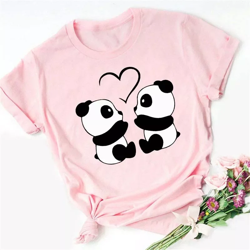 New Summer Women T Shirt Loose Tops Cute Panda Heart Print Short Sleeve Female Loose Casual T-shirt Ladies Top Tee
New Summer Women T Shirt Loose Tops Cute Panda Heart Print Short Sleeve Female Loose Casual T-shirt Ladies Top Tee