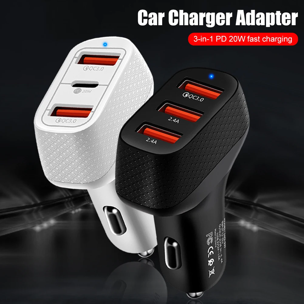 Автомобильное зарядное устройство PD, 20 Вт, USB-адаптер для быстрой зарядки, 2,4 А, 3 USB-выхода, адаптер сигареты для iPhone 13 Pro Max Xiaomi
Автомобильное зарядное устройство PD, 20 Вт, USB-адаптер для быстрой зарядки, 2,4 А, 3 USB-выхода, адаптер сигареты для iPhone 13 Pro Max Xiaomi