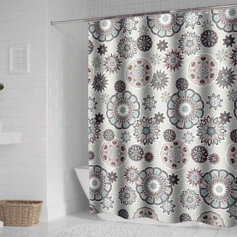 Bohemia Flower Bath Curtain Mandala Shower Curtains High Quality Comfortable Waterproof For Bathroom with 12pcs Plastic Hooks
Bohemia Flower Bath Curtain Mandala Shower Curtains High Quality Comfortable Waterproof For Bathroom with 12pcs Plastic Hooks