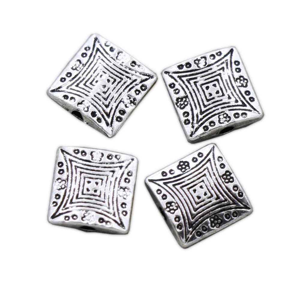 18Pcs Floral Curved Square Beads Spacers L617 9.8x9.8mm Zinc Alloy Fashion Jewelry Findings Components
18Pcs Floral Curved Square Beads Spacers L617 9.8x9.8mm Zinc Alloy Fashion Jewelry Findings Components