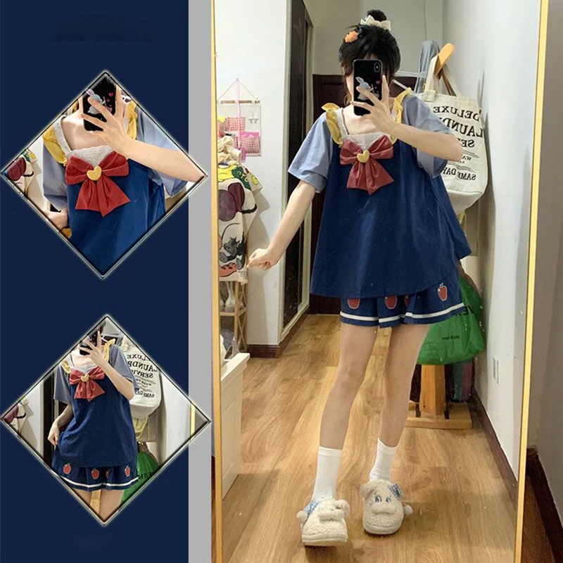 Kawaii Sailor Moon Short Sleeve Pajamas Anime Cartoon Sanrio Nightdress Summer Snow White Casual Square Collar Loungewear Gift
Kawaii Sailor Moon Short Sleeve Pajamas Anime Cartoon Sanrio Nightdress Summer Snow White Casual Square Collar Loungewear Gift