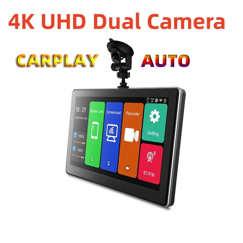 7-дюймовый беспроводной проекционный экран Carplay с выходом Aux Auto Hd 4k видеорегистратор с двумя объективами
7-дюймовый беспроводной проекционный экран Carplay с выходом Aux Auto Hd 4k видеорегистратор с двумя объективами