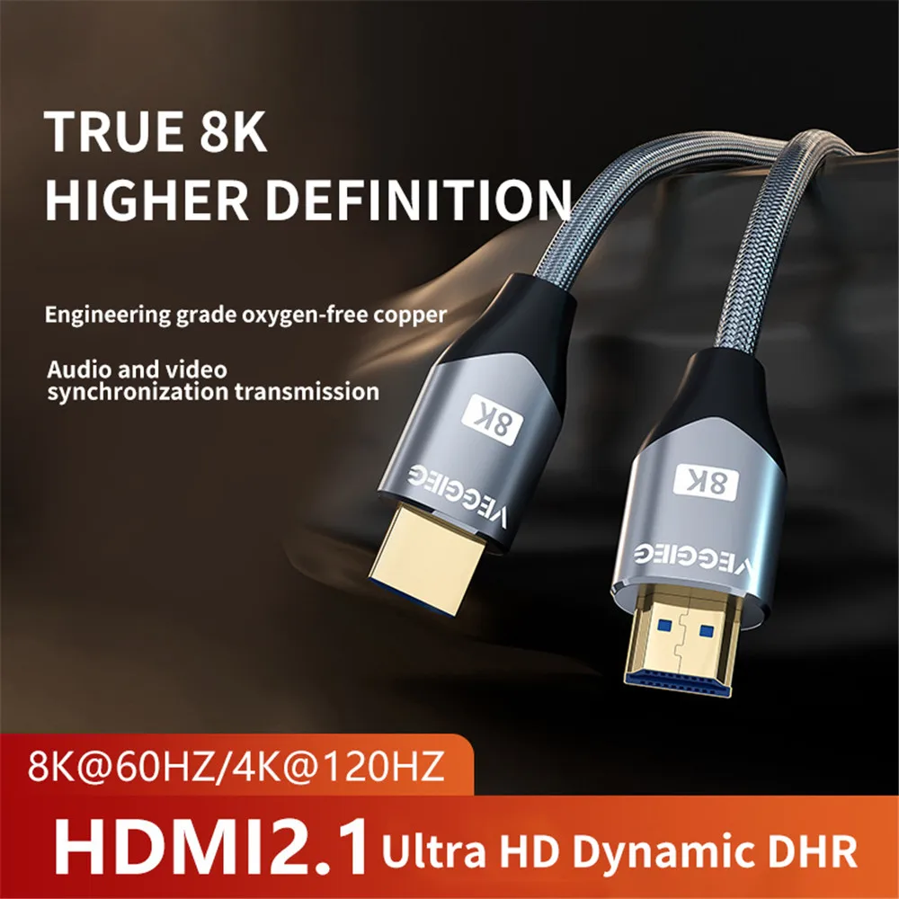 Совместимый с HDMI-кабель 2 1 48 Гбит/с 8K/60 Гц 4K/120 цифровые кабели HDMI-совместимый