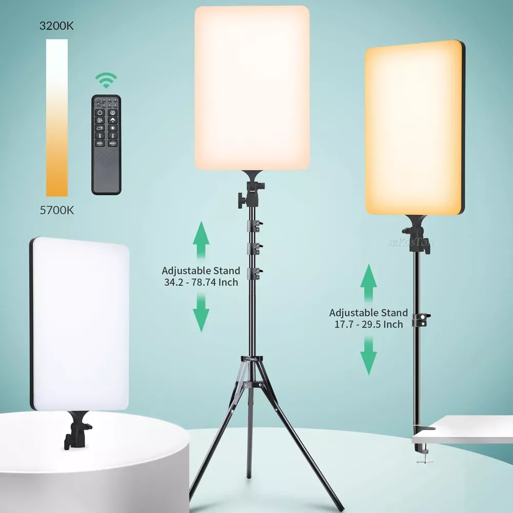 18.5 Inche 100W LED Lights Panel Photo Studio Video Light With Tripod Dimmable 3200K-5700K Photography Panel Lamp For YouTube
18.5 Inche 100W LED Lights Panel Photo Studio Video Light With Tripod Dimmable 3200K-5700K Photography Panel Lamp For YouTube