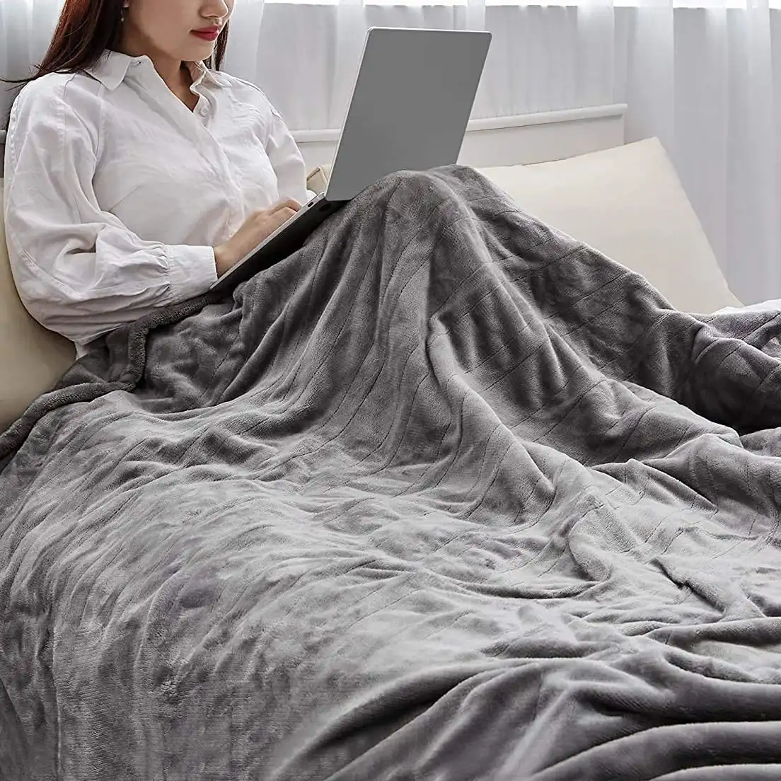 Blanket Twin Size, Heated Blanket with 4 Heating Levels & 10H Auto-off, 62'' x 84'' Flannel, Machine Washable, Gray Blanket For
Blanket Twin Size, Heated Blanket with 4 Heating Levels & 10H Auto-off, 62'' x 84'' Flannel, Machine Washable, Gray Blanket For