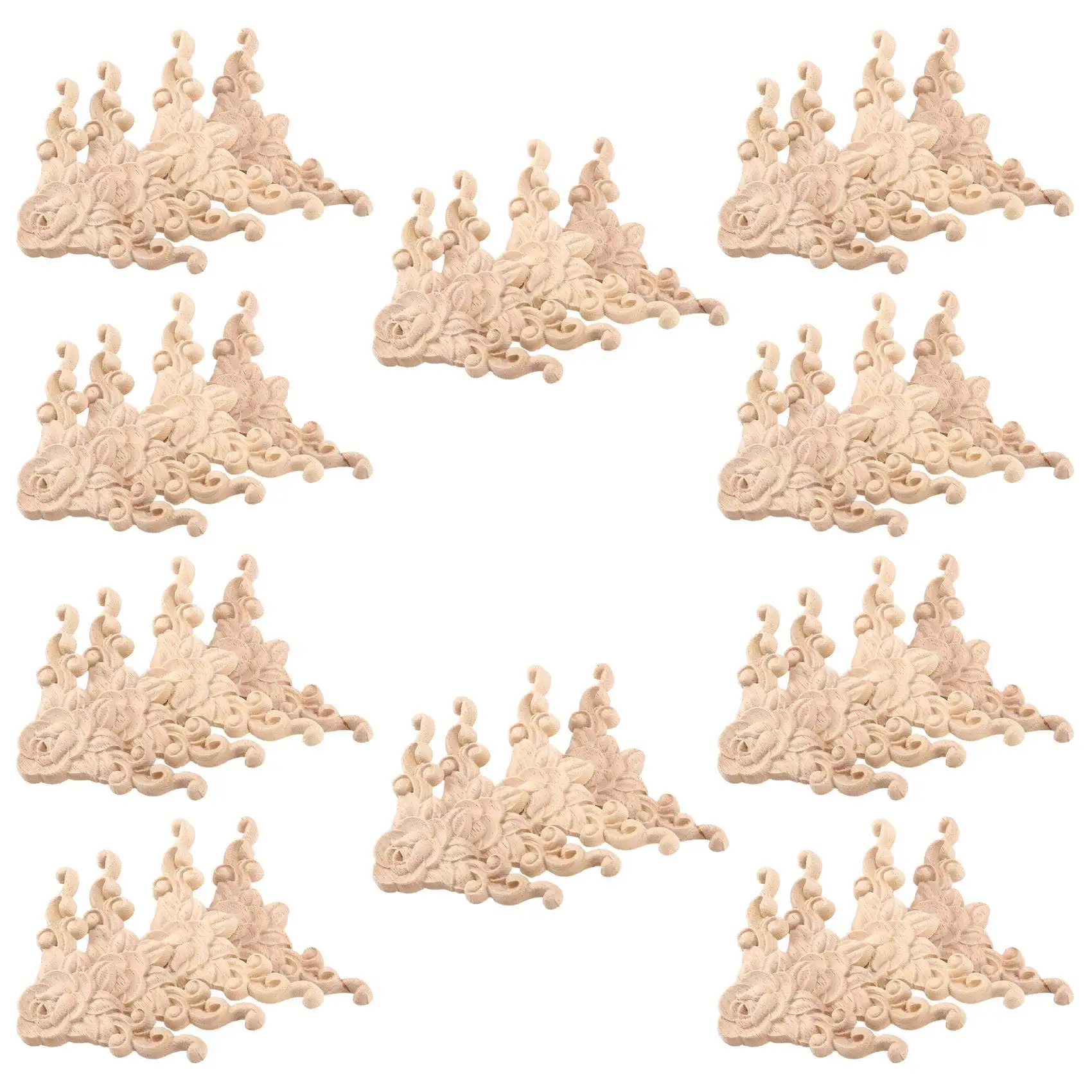 40 шт. 8x8 см деревянная резная угловая аппликация для двери шкафа Неокрашенная Роза в европейском стиле
40 шт. 8x8 см деревянная резная угловая аппликация для двери шкафа Неокрашенная Роза в европейском стиле