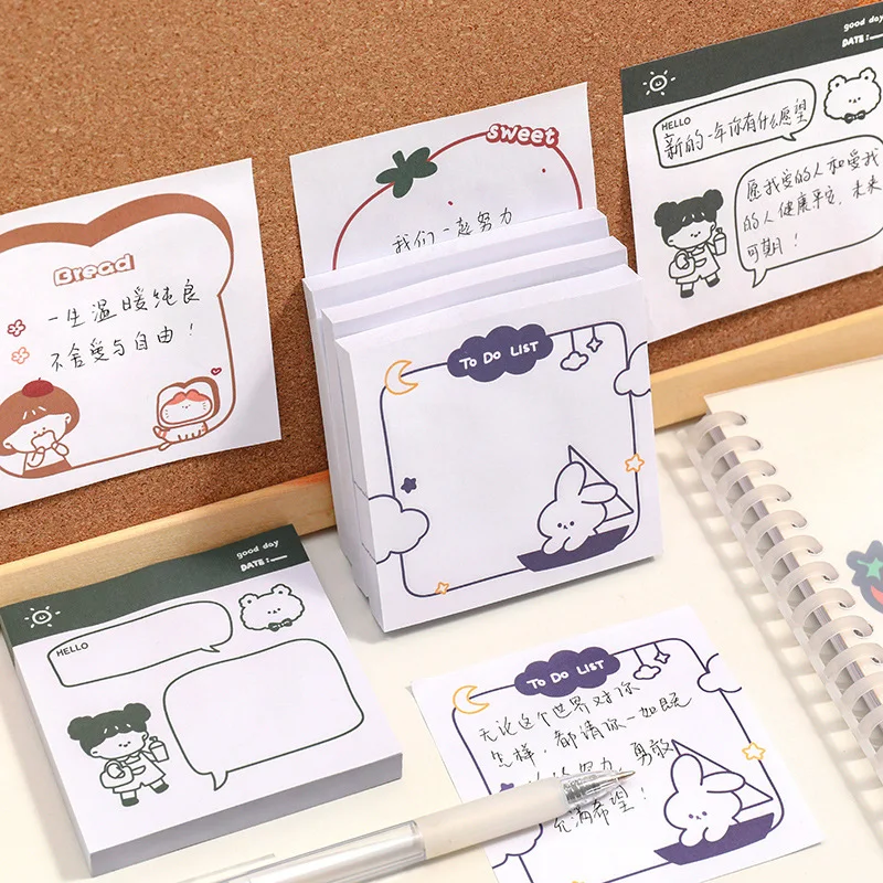 LE 1PCS Cute Memo Pad Cartoon Tearable Memo Sticky Note Office Accessories Kawaii Korean Stationery
LE 1PCS Cute Memo Pad Cartoon Tearable Memo Sticky Note Office Accessories Kawaii Korean Stationery