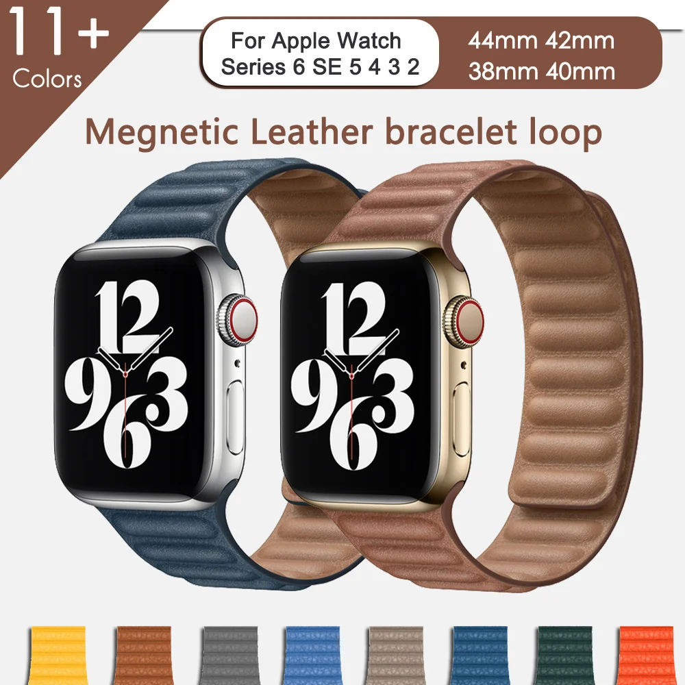 Оригинальный кожаный звеньевой браслет для Apple watch band Series 6 SE 44 мм 40 мм 38 мм 42 мм, ремешок для часов, магнитный браслет для iWatch 5 4
Оригинальный кожаный звеньевой браслет для Apple watch band Series 6 SE 44 мм 40 мм 38 мм 42 мм, ремешок для часов, магнитный браслет для iWatch 5 4