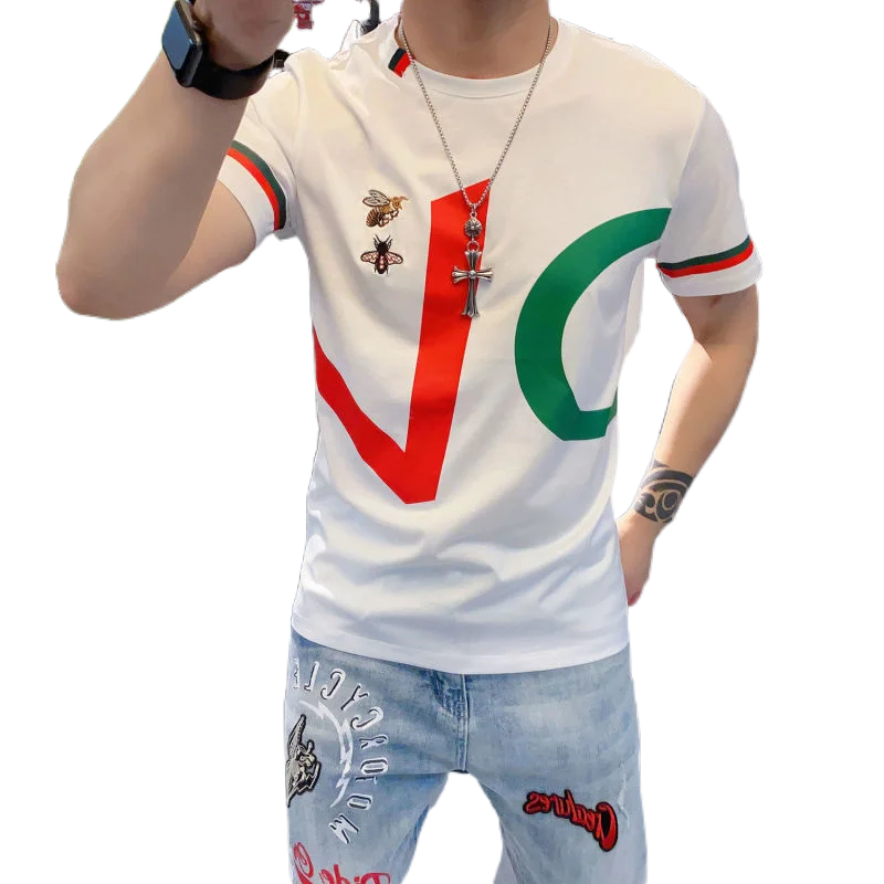 Men's summer ice silk cotton short sleeve t-shirt fashion trend Joker handsome top casual breathable
Men's summer ice silk cotton short sleeve t-shirt fashion trend Joker handsome top casual breathable