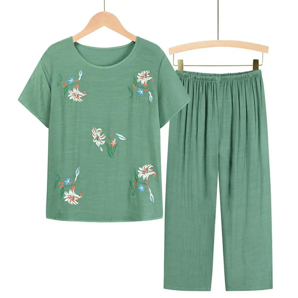2 piece sets womens outfits Summer Women Short Sleeve Floral Print T-shirt Trouser Set Casual Homewear conjunto de calça e blusa
2 piece sets womens outfits Summer Women Short Sleeve Floral Print T-shirt Trouser Set Casual Homewear conjunto de calça e blusa