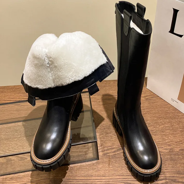 Женские сапоги на толстой подошве ENMAYER, сапоги до колена из натуральной воловьей кожи, теплые зимние сапоги на молнии, женские сапоги Челси, ... 
Женские сапоги на толстой подошве ENMAYER, сапоги до колена из натуральной воловьей кожи, теплые зимние сапоги на молнии, женские сапоги Челси, ...