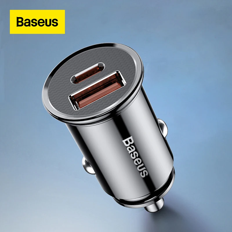 Baseus 30W Car Fast Charger Quick Charge 4.0 3.0 USB Type-C Fast Charging Car Phone Charger For Huawei Xiaomi iPhone 12
Baseus 30W Car Fast Charger Quick Charge 4.0 3.0 USB Type-C Fast Charging Car Phone Charger For Huawei Xiaomi iPhone 12