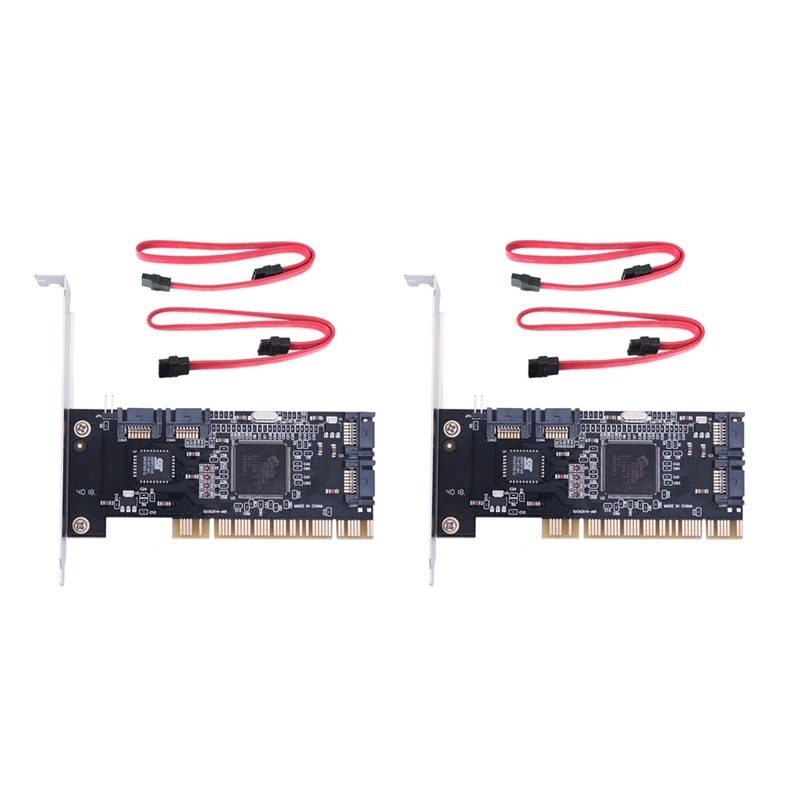 2 set 4 Ports PCI SATA Raid Controller Internal Expansion Card with Two Sata Cables
2 set 4 Ports PCI SATA Raid Controller Internal Expansion Card with Two Sata Cables
