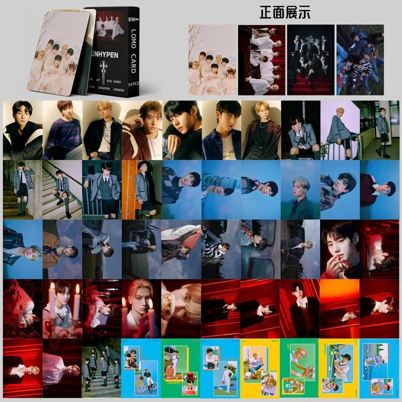 54 Pcs/Set Kpop ENHYPEN Photocard BORDER : DAY ONE Postcard New Album Lomo Card Photo Print Cards Fans Gifts Wholesale
54 Pcs/Set Kpop ENHYPEN Photocard BORDER : DAY ONE Postcard New Album Lomo Card Photo Print Cards Fans Gifts Wholesale