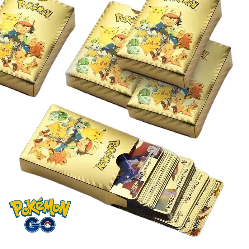 27-54pcs/set Pokemon Cards Metal Gold Vmax GX Energy Card Charizard Pikachu Rare Collection Battle Trainer Card Child Toys Gift
27-54pcs/set Pokemon Cards Metal Gold Vmax GX Energy Card Charizard Pikachu Rare Collection Battle Trainer Card Child Toys Gift