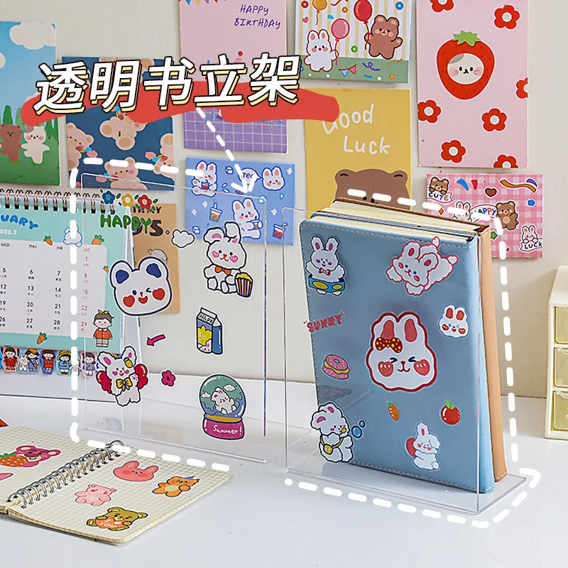Acrylic transparent book stand cute ins desk partition desktop book device creative student dormitory Book baffle
Acrylic transparent book stand cute ins desk partition desktop book device creative student dormitory Book baffle