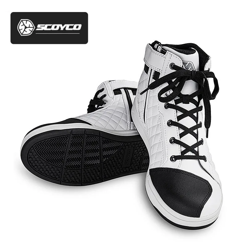 White Women's Men Motorcycle Microfiber Leather Boots SCOYCO Motocross Motorcyclis boots Breathable Motorboats Biker Accessories
White Women's Men Motorcycle Microfiber Leather Boots SCOYCO Motocross Motorcyclis boots Breathable Motorboats Biker Accessories