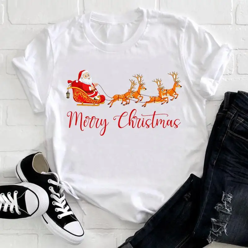 Women Merry Christmas Print Tshirt T Tee Pretty Holiday Nice Top Cartoon 90s Short Sleeve Cute New Year Graphic T-shirt
Women Merry Christmas Print Tshirt T Tee Pretty Holiday Nice Top Cartoon 90s Short Sleeve Cute New Year Graphic T-shirt