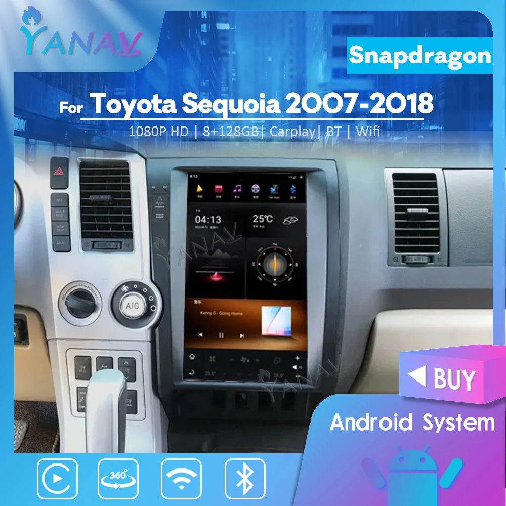 13.6 Inch Android Car Radio For Toyota Tundra 2007-2011 Sequoia 2007-2018 Carplay Stereo GPS Navigation Multimedia Player
13.6 Inch Android Car Radio For Toyota Tundra 2007-2011 Sequoia 2007-2018 Carplay Stereo GPS Navigation Multimedia Player