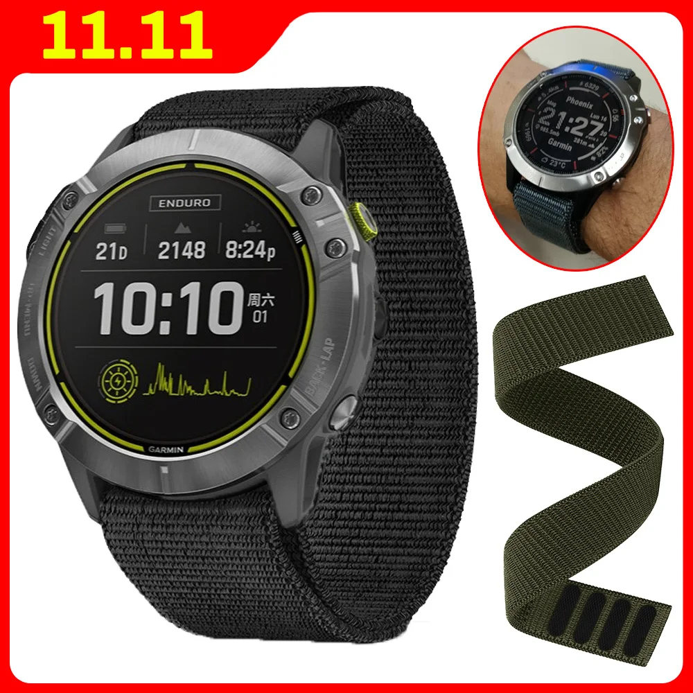 Ремешок нейлоновый для наручных часов Garmin Fenix 7X 6X Pro 7 6 5X 5 Plus/Epix Gen 2, Быстросохнущий браслет с крючком и петлей для Enduro 2/Mk1/D2 bravo, 22 мм
Ремешок нейлоновый для наручных часов Garmin Fenix 7X 6X Pro 7 6 5X 5 Plus/Epix Gen 2, Быстросохнущий браслет с крючком и петлей для Enduro 2/Mk1/D2 bravo, 22 мм