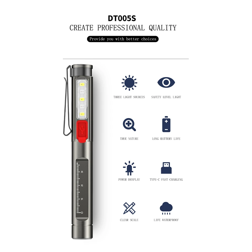 Portable First Aid Pen Light Torch Multifunctional Rechargeable Flashlight Life Waterproof for Doctor Nurse Diagnosis Inspection
Portable First Aid Pen Light Torch Multifunctional Rechargeable Flashlight Life Waterproof for Doctor Nurse Diagnosis Inspection