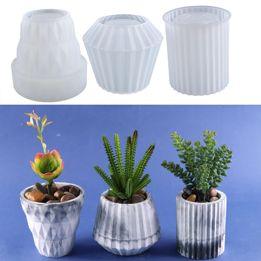 Silicone Molds For Concrete Flower Pot Pen Holder Cement Mould Handmade Resin Plaster Craft Planter Making Tools Gardening Decor
Silicone Molds For Concrete Flower Pot Pen Holder Cement Mould Handmade Resin Plaster Craft Planter Making Tools Gardening Decor