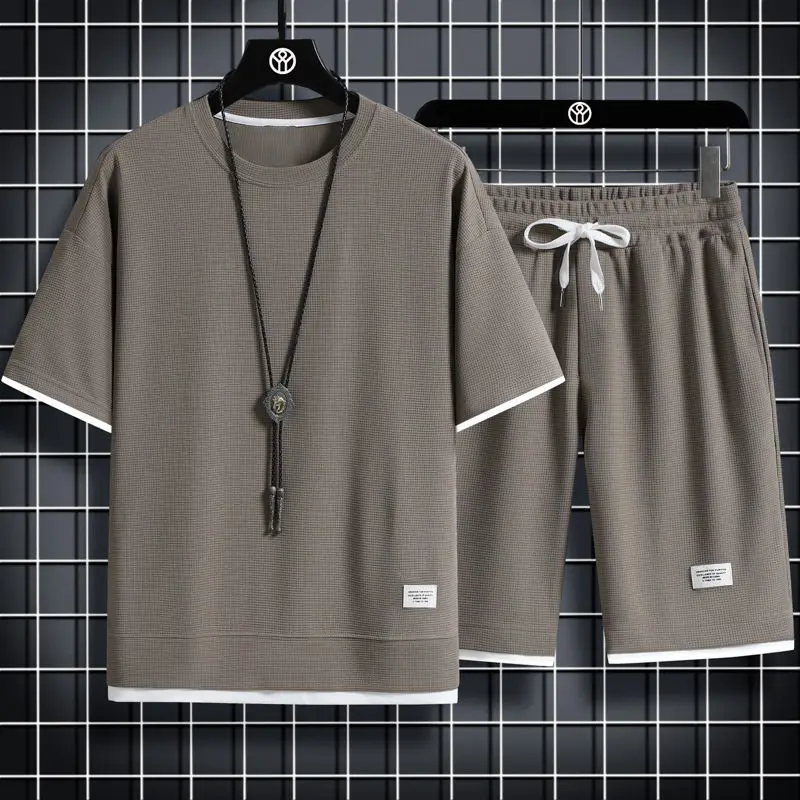 Summer Men's Two Piece Set Linen Fabric Casual T-Shirt and Shorts Set Mens Sports Suit Fashion Short Sleeve Tracksuit Men Suits
Summer Men's Two Piece Set Linen Fabric Casual T-Shirt and Shorts Set Mens Sports Suit Fashion Short Sleeve Tracksuit Men Suits