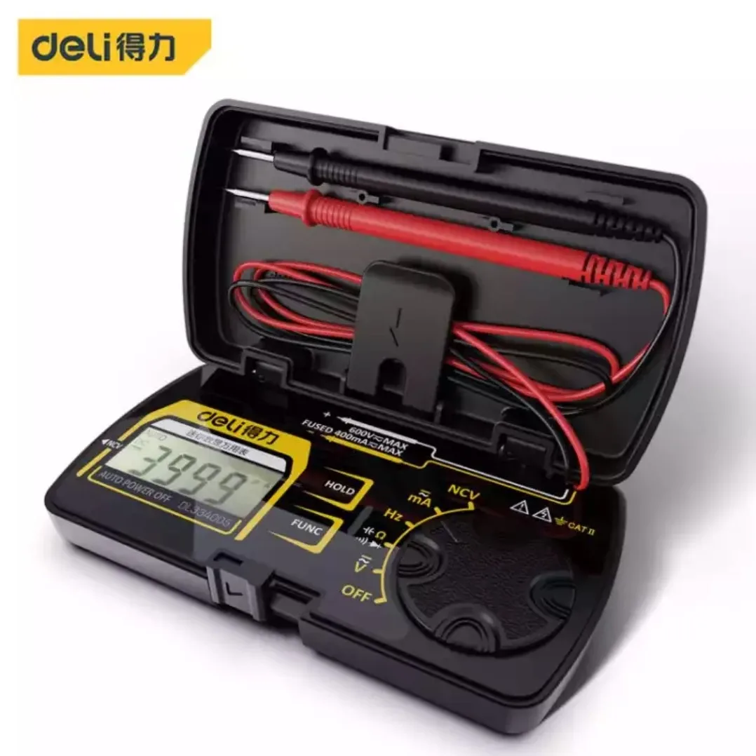 Deli Digital Multimeter Mini High-Precision Anti-Burn Electrician Special Automatic Intelligent Maintenance Multimeter Small
Deli Digital Multimeter Mini High-Precision Anti-Burn Electrician Special Automatic Intelligent Maintenance Multimeter Small