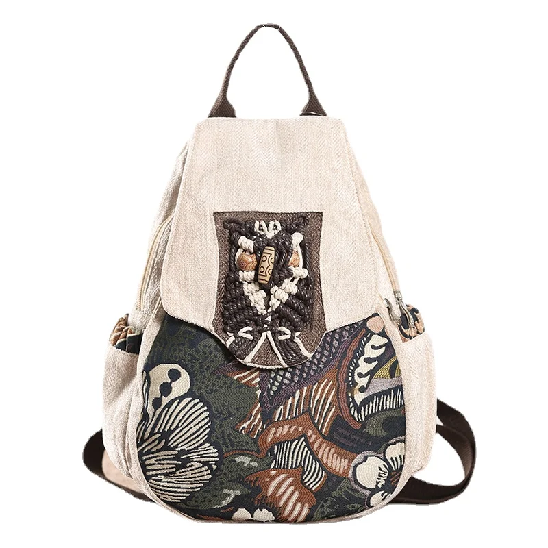 Chinese Style Linen Women Backpack Casual Floral Printing Vintage Art Shoulders Bag Retro Female Canvas Backpack
Chinese Style Linen Women Backpack Casual Floral Printing Vintage Art Shoulders Bag Retro Female Canvas Backpack