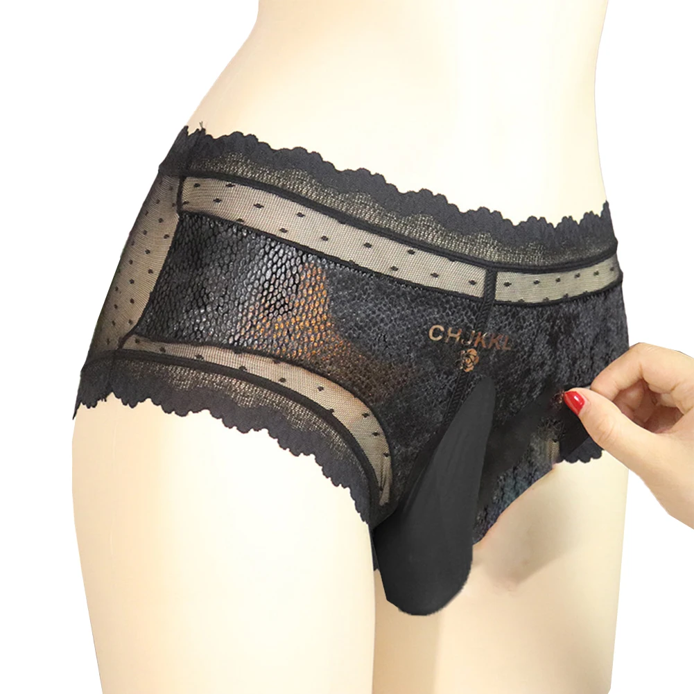 Mens Sexy Lace Panties Boy Shorts Underpant Lingerie Sissy Crossdress Underwear Mesh Hollow Transparent Men Bulge Pouch Briefs
Mens Sexy Lace Panties Boy Shorts Underpant Lingerie Sissy Crossdress Underwear Mesh Hollow Transparent Men Bulge Pouch Briefs