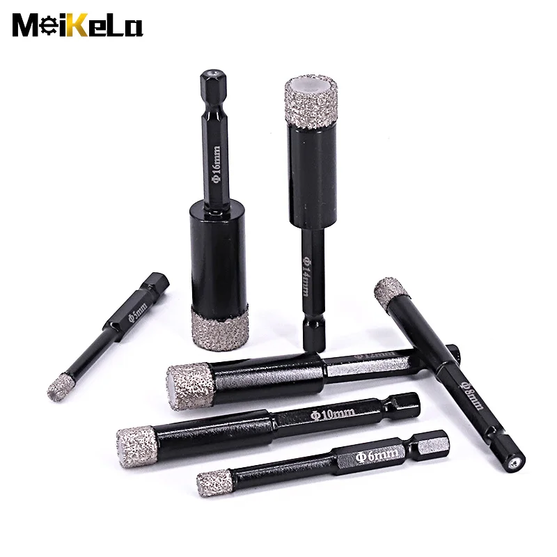 Meikela 6-16mm Hexagonal Shank Brazed Dry Ceramic Tile Drill Bit Marble Granite Vitrified Tile Hole Opener Diamond Drill Bit
Meikela 6-16mm Hexagonal Shank Brazed Dry Ceramic Tile Drill Bit Marble Granite Vitrified Tile Hole Opener Diamond Drill Bit