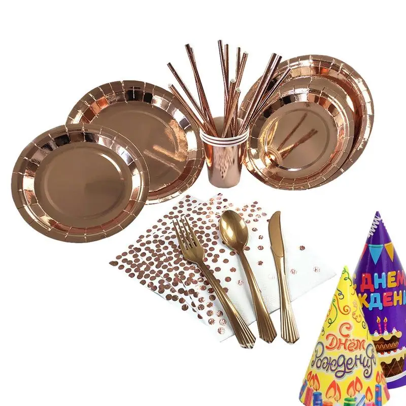 Golden Dot Dinnerware Set Party Tableware Set Portable Dinnerware Set With Gold Foil Polka Dot Pattern For Party Birthday
Golden Dot Dinnerware Set Party Tableware Set Portable Dinnerware Set With Gold Foil Polka Dot Pattern For Party Birthday