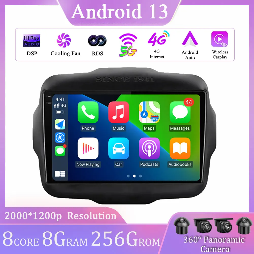 Автомобильная Мультимедийная система, автомагнитола 9 дюймов на Android 13, с GPS, для Jeep Renegade 2016, 2017, 2018, 2019, 2020, Типоразмер 13 дюймов
Автомобильная Мультимедийная система, автомагнитола 9 дюймов на Android 13, с GPS, для Jeep Renegade 2016, 2017, 2018, 2019, 2020, Типоразмер 13 дюймов