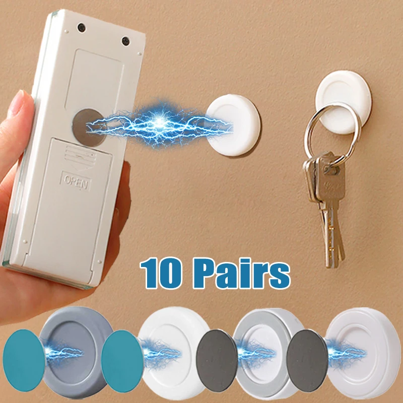 10 Pairs Strong Magnetic Hooks Wall Mount Remote Control Magnet Holders Home Office Storage Keys Router Socket Suction Hook
10 Pairs Strong Magnetic Hooks Wall Mount Remote Control Magnet Holders Home Office Storage Keys Router Socket Suction Hook