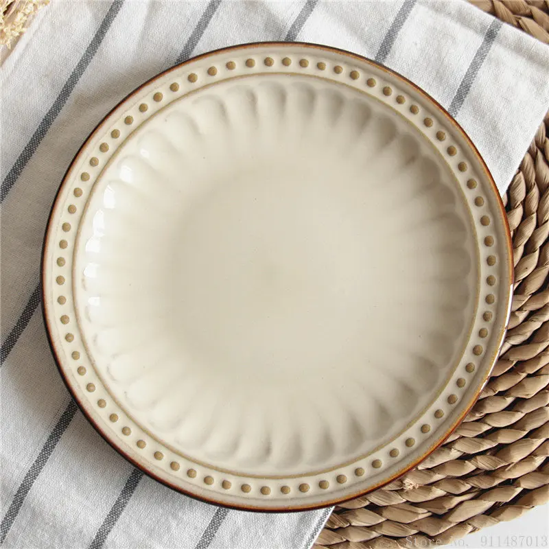 1pc American relief western food plate vintage ceramic tableware household restaurant supplies soup plate fruit shallow plate
1pc American relief western food plate vintage ceramic tableware household restaurant supplies soup plate fruit shallow plate