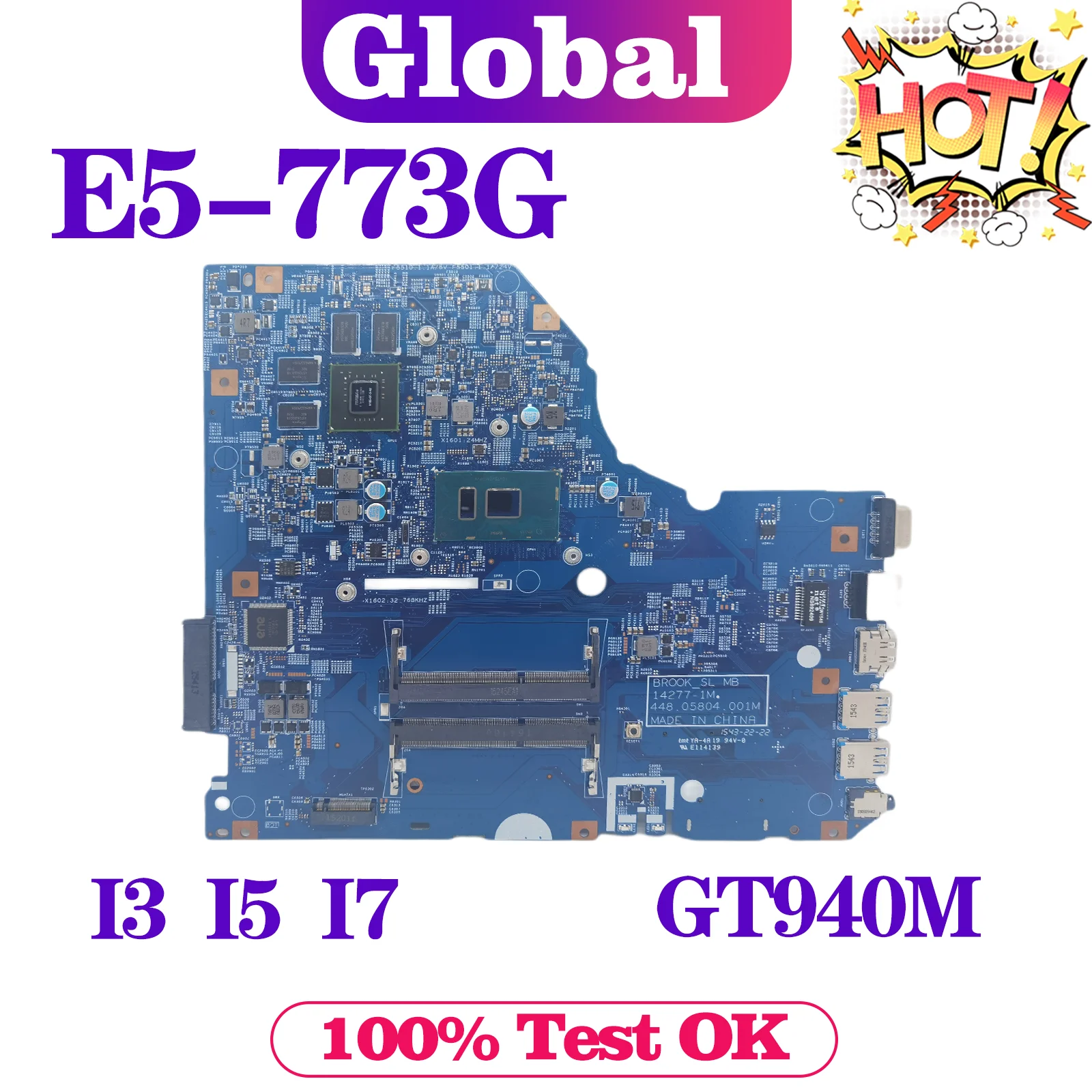 KEFU материнская плата для ноутбука Acer E5-773G E5-773 brookbrook2000 _ SL 14277-1M i3-6100U GT940M/2G DDR3 |
