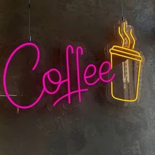 Custom Coffee Neon Sign café Opening Neon Decor Cafe Coffee Led Sign Coffee Beans Coffee Machine Neon Light Made For Coffee Shop