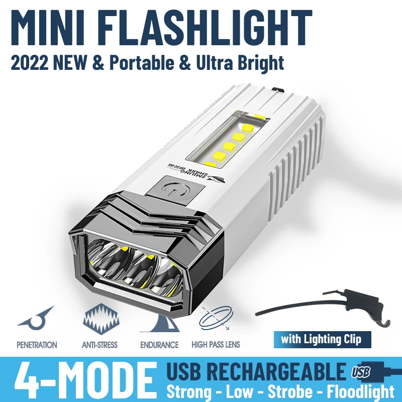 Usb Outdoor Lighting Ultra Bright Mini Led Flashlight 2 In 1 Tactical Led Flashlight Flashlight Wholesale Rechargeable 4 Modes
Usb Outdoor Lighting Ultra Bright Mini Led Flashlight 2 In 1 Tactical Led Flashlight Flashlight Wholesale Rechargeable 4 Modes