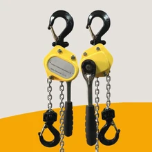 0.25/0.5 Ton Mini Hand Chain Hoist Hook Mount Capacity 1.5/3Meter Lift Portable Manual Hand-cranked Gourd