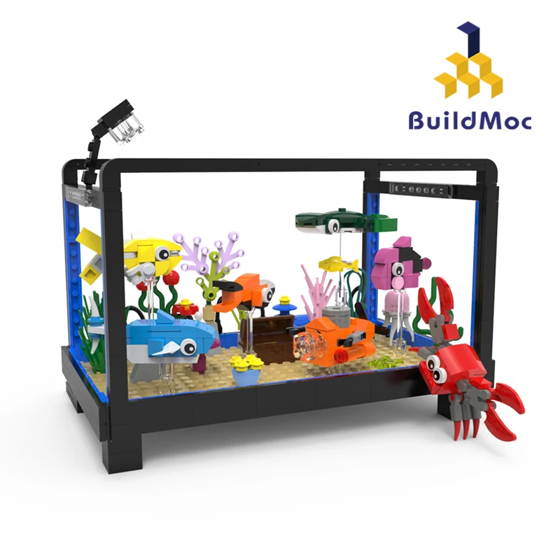 MOC Fish Globe Fishbowl With Luminous Fish Tank (Self-Designed) Building Blocks Crabs And Seaweed Bricks Toys For Children Gift
MOC Fish Globe Fishbowl With Luminous Fish Tank (Self-Designed) Building Blocks Crabs And Seaweed Bricks Toys For Children Gift