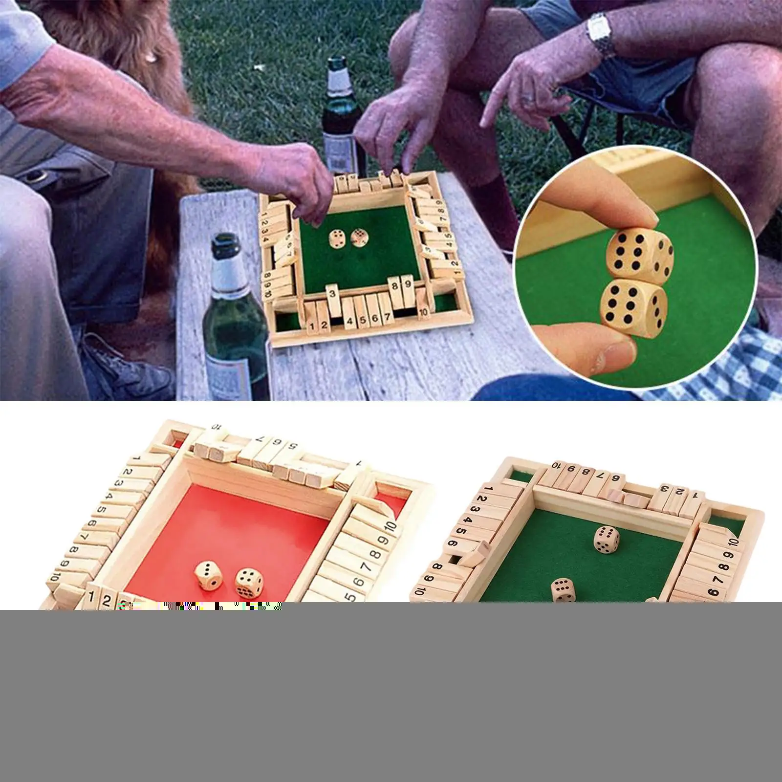 Four Sided 10 Numbers Shut The Box Board Game Wooden Flaps & Dice Set Deluxe Board Game Party Club Games For Adults Families
Four Sided 10 Numbers Shut The Box Board Game Wooden Flaps & Dice Set Deluxe Board Game Party Club Games For Adults Families