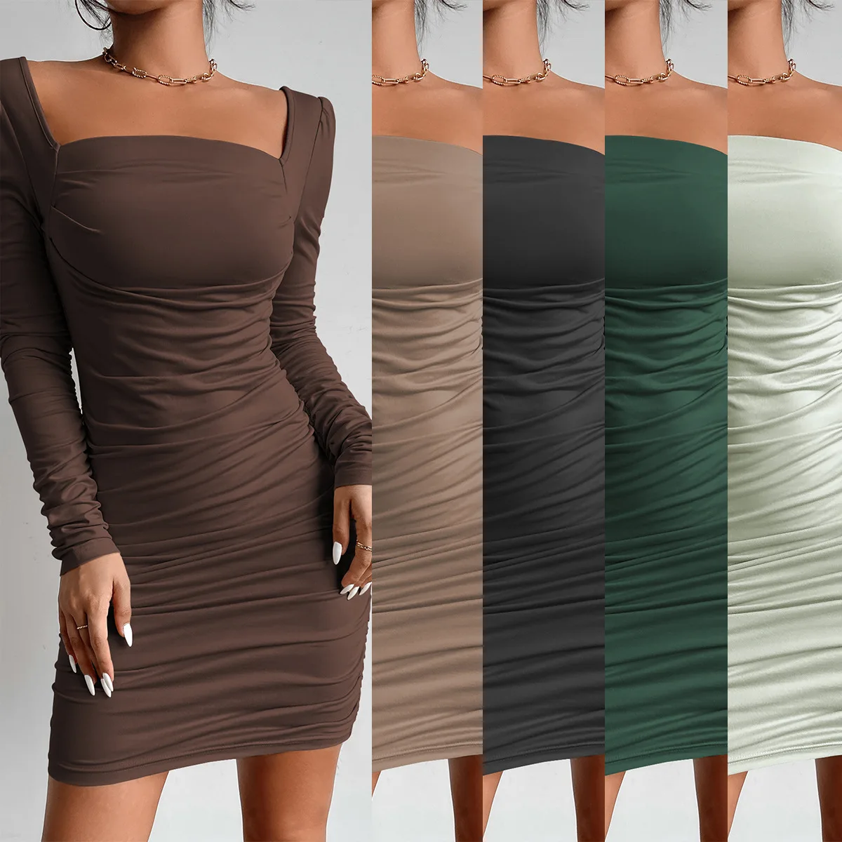 Sexy Women Party Evening Black Dress Solid High Quality Ladies Long Sleeve Mini Casual Elegant Pullover Dresses
Sexy Women Party Evening Black Dress Solid High Quality Ladies Long Sleeve Mini Casual Elegant Pullover Dresses