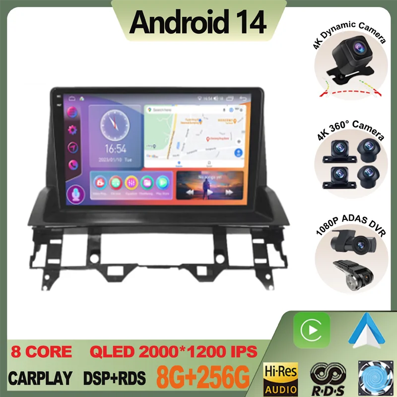 Android для Mazda 6 2002 2003 2004 2005 2006 2007 автомобильное радио мультимедийный видеоплеер