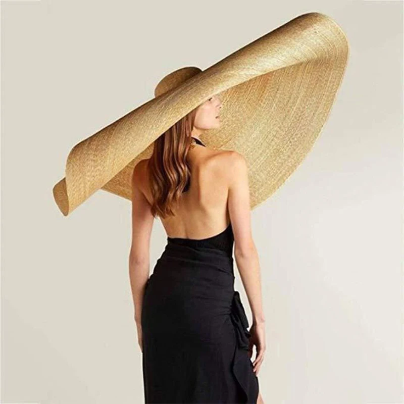 Foldable Women Oversized Hat 70cm Diameter Large Brim Summer Sun Beach Hats Female Holiday Travel Straw Hat Shade Large Brim Hat 
Foldable Women Oversized Hat 70cm Diameter Large Brim Summer Sun Beach Hats Female Holiday Travel Straw Hat Shade Large Brim Hat