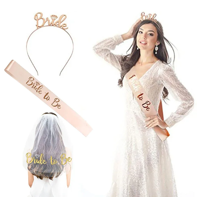 Wedding Decoration Bride to Be Shoulder Strap Veil Headband Team Bride Satin Sash Bachelorette Party Girl Hen Party Decoration
Wedding Decoration Bride to Be Shoulder Strap Veil Headband Team Bride Satin Sash Bachelorette Party Girl Hen Party Decoration