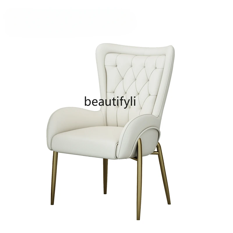 American Light Luxury Dining Chair Modern Simple Chair Leisure Home Armchair Leather Chair Dressing Table Chair
American Light Luxury Dining Chair Modern Simple Chair Leisure Home Armchair Leather Chair Dressing Table Chair