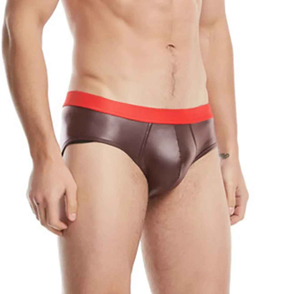 Men Sexy Underwear Briefs Faux Leather Thong Fashion Panties Elastic Underpants Nightclub Erotic Lingerie Bikini
Men Sexy Underwear Briefs Faux Leather Thong Fashion Panties Elastic Underpants Nightclub Erotic Lingerie Bikini