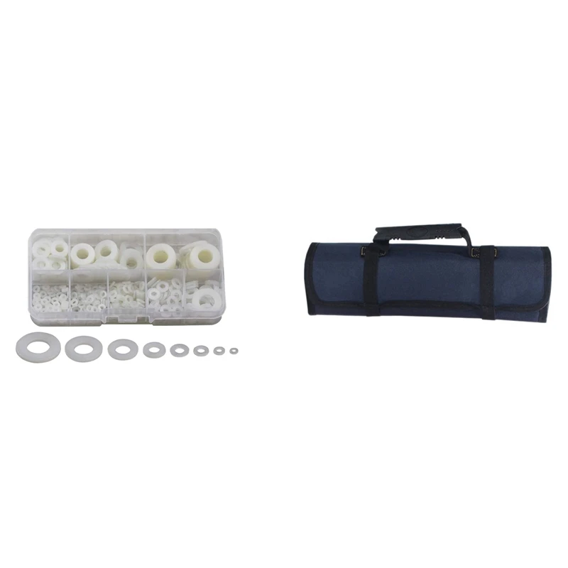HOT SALE 550 PCS Nylon Flat Washers With Wrench Roll Up Tool Roll Pouch Bag With Pockets
HOT SALE 550 PCS Nylon Flat Washers With Wrench Roll Up Tool Roll Pouch Bag With Pockets
